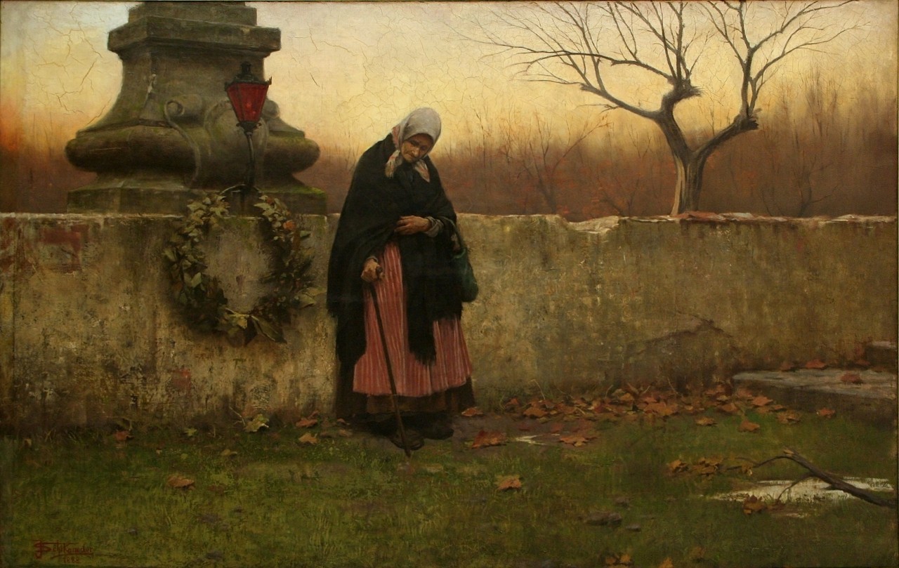 All Souls' Day, painting by Jakub Schikaneder, 1888
